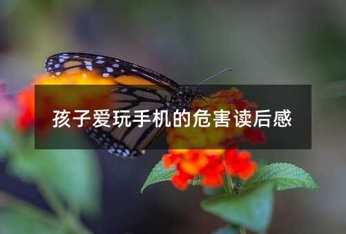 孩子愛玩手機的危害讀后感