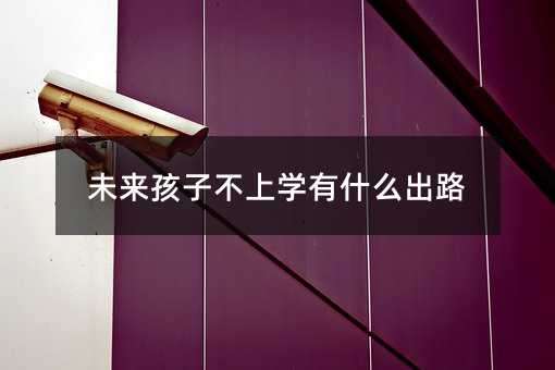 未來孩子不上學有什么出路