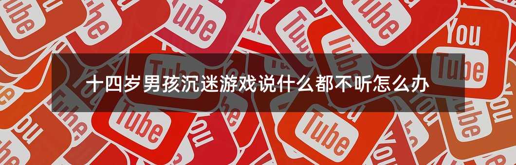 十四歲男孩沉迷游戲說什么都不聽怎么辦