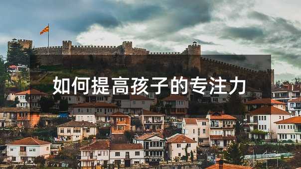 如何提高孩子的專注力