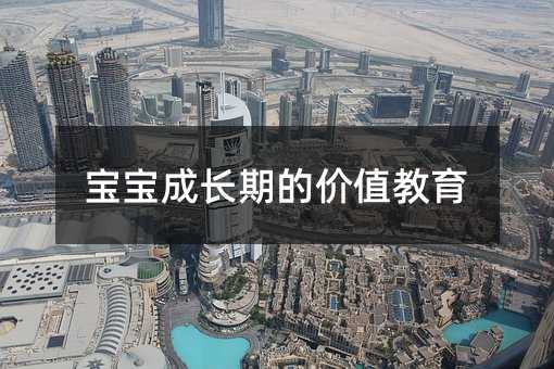 寶寶成長期的價值教育