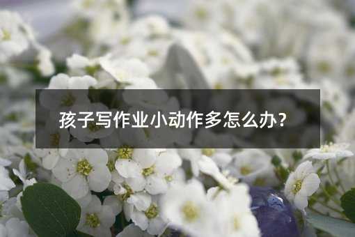 孩子寫作業小動作多怎么辦?