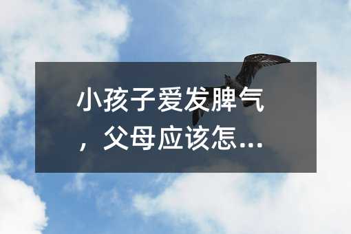 小孩子愛發脾氣,父母應該怎么做