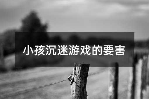 小孩沉迷游戲的要害