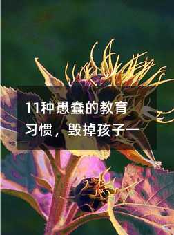11種愚蠢的教育習(xí)慣,毀掉孩子一生