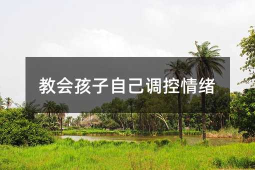 教會孩子自己調控情緒