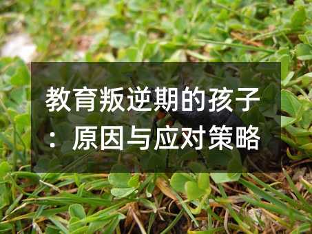 教育叛逆期的孩子:原因與應對策略