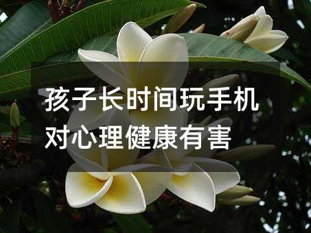孩子長時間玩手機對心理健康有害