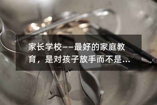 家長學(xué)校——最好的家庭教育,是對孩子放手而不是撒手