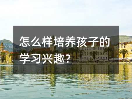 怎么樣培養(yǎng)孩子的學(xué)習(xí)興趣?