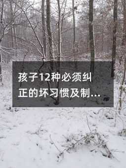 孩子12種必須糾正的壞習慣及制止方法!