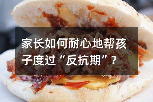 家長(zhǎng)如何耐心地幫孩子度過“反抗期”?