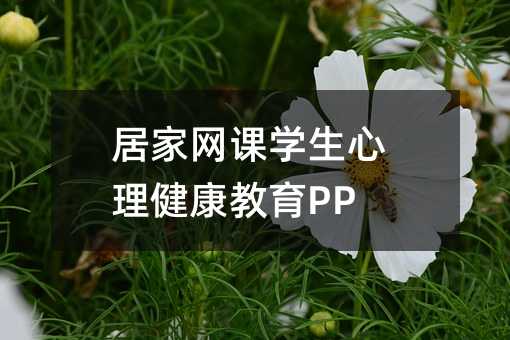 居家網課學生心理健康教育PPT