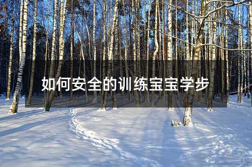如何安全的訓練寶寶學步