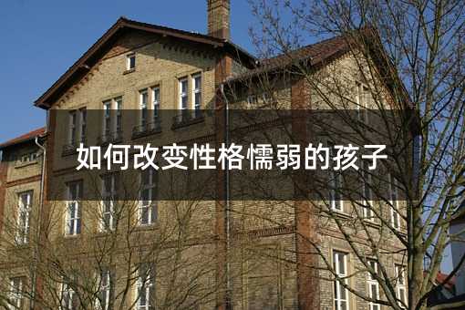 如何改變性格懦弱的孩子