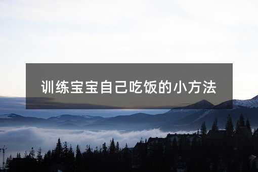 訓練寶寶自己吃飯的小方法