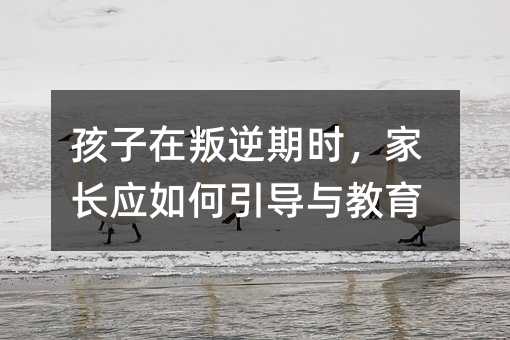 孩子在叛逆期時,家長應如何引導與教育