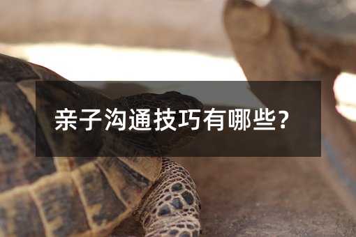 親子溝通技巧有哪些?