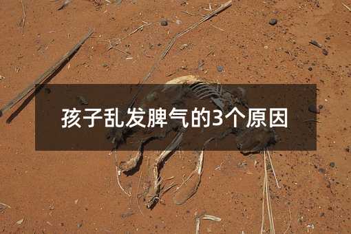 孩子亂發脾氣的3個原因