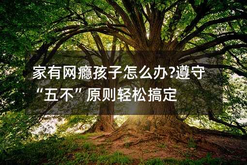家有網癮孩子怎么辦?遵守“五不”原則輕松搞定