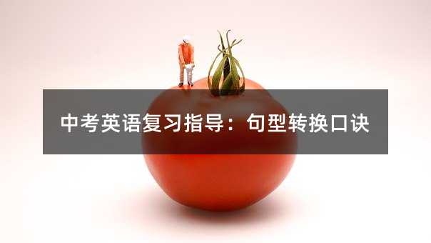 中考英語復習指導:句型轉換口訣
