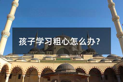 孩子學習粗心怎么辦?