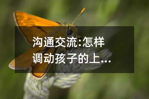 溝通交流:怎樣調動孩子的上進心