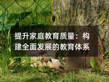 提升家庭教育質(zhì)量:構(gòu)建全面發(fā)展的教育體系