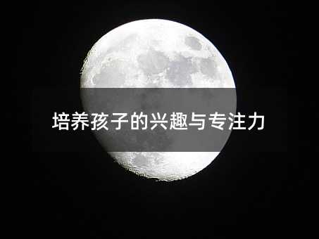 培養孩子的興趣與專注力