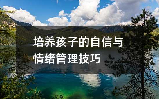 培養(yǎng)孩子的自信與情緒管理技巧