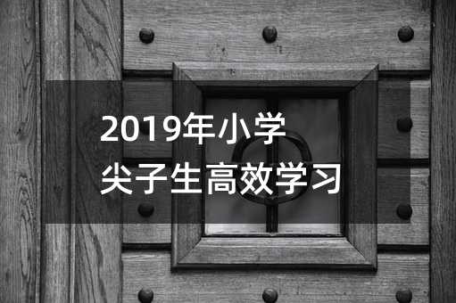 小學尖子生高效學習方法