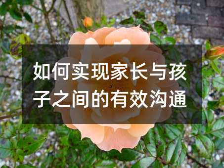 如何實現家長與孩子之間的有效溝通