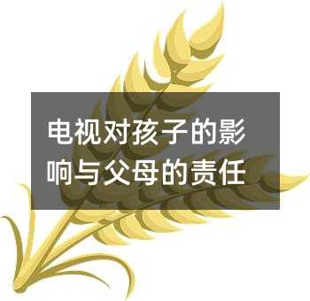 電視對孩子的影響與父母的責(zé)任