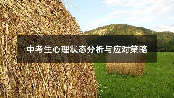 中考生心理狀態分析與應對策略