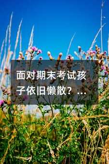 面對期末考試孩子依舊懶散?不如試試誘哄