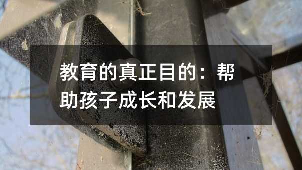 教育的真正目的：幫助孩子成長和發展