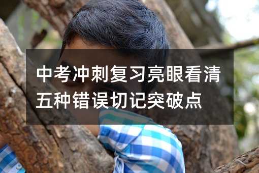 中考沖刺復習亮眼看清五種錯誤切記突破點