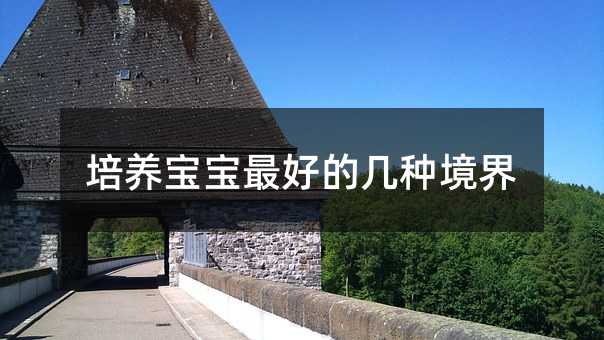 培養(yǎng)寶寶最好的幾種境界