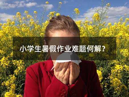 小學生暑假作業難題何解?