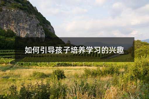 如何引導孩子培養學習的興趣