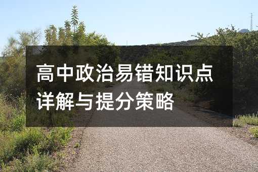 高中政治易錯知識點詳解與提分策略