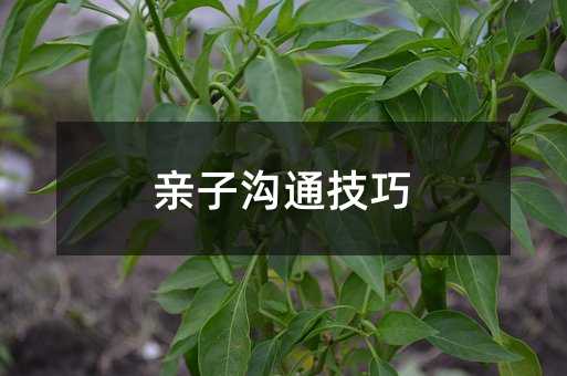 親子溝通技巧