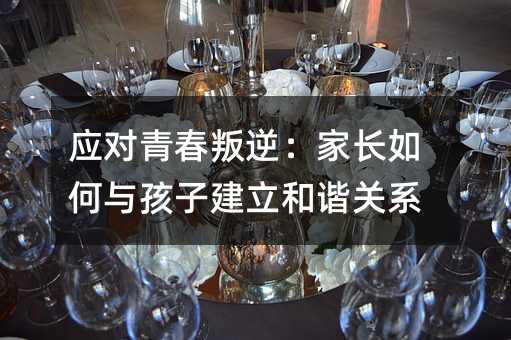 應(yīng)對青春叛逆:家長如何與孩子建立和諧關(guān)系