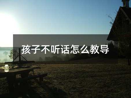 孩子不聽話怎么教導(dǎo)