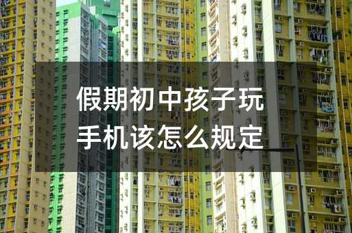 假期初中孩子玩手機該怎么規(guī)定