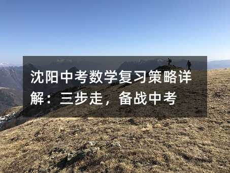 沈陽中考數學復習策略詳解:三步走,備戰中考