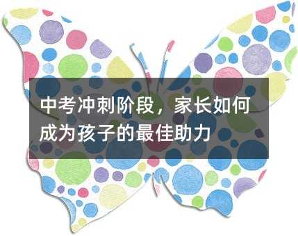 中考沖刺階段,家長如何成為孩子的最佳助力