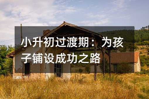 小升初過渡期:為孩子鋪設(shè)成功之路