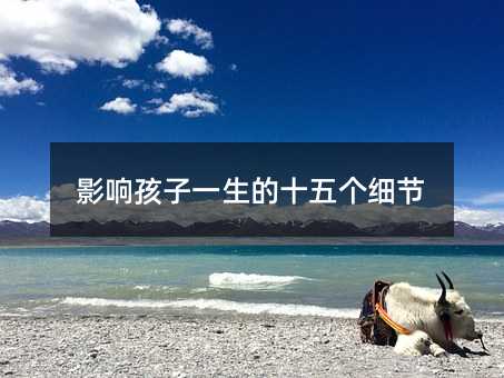 影響孩子一生的十五個(gè)細(xì)節(jié)