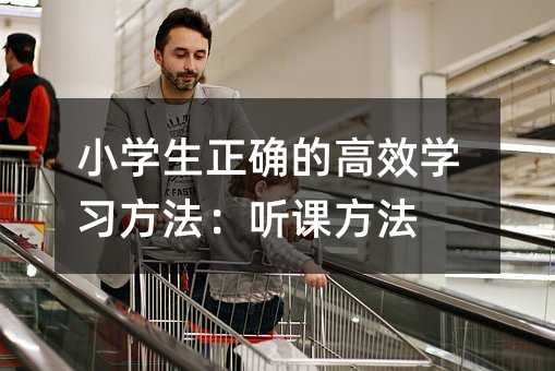 小學(xué)生正確的高效學(xué)習(xí)方法:聽課方法